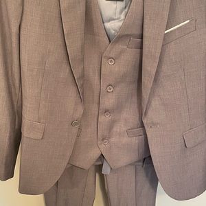 Menswear Suit 3 piece Jacket Blazer, Vest, Pants Grey XS Slim
